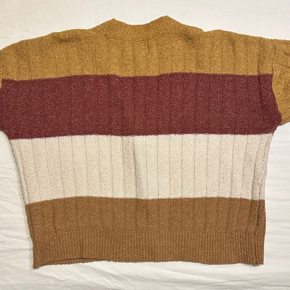 Pink Rose Mustard Burgundy Cream Tan Cardigan - Picture 6 of 6